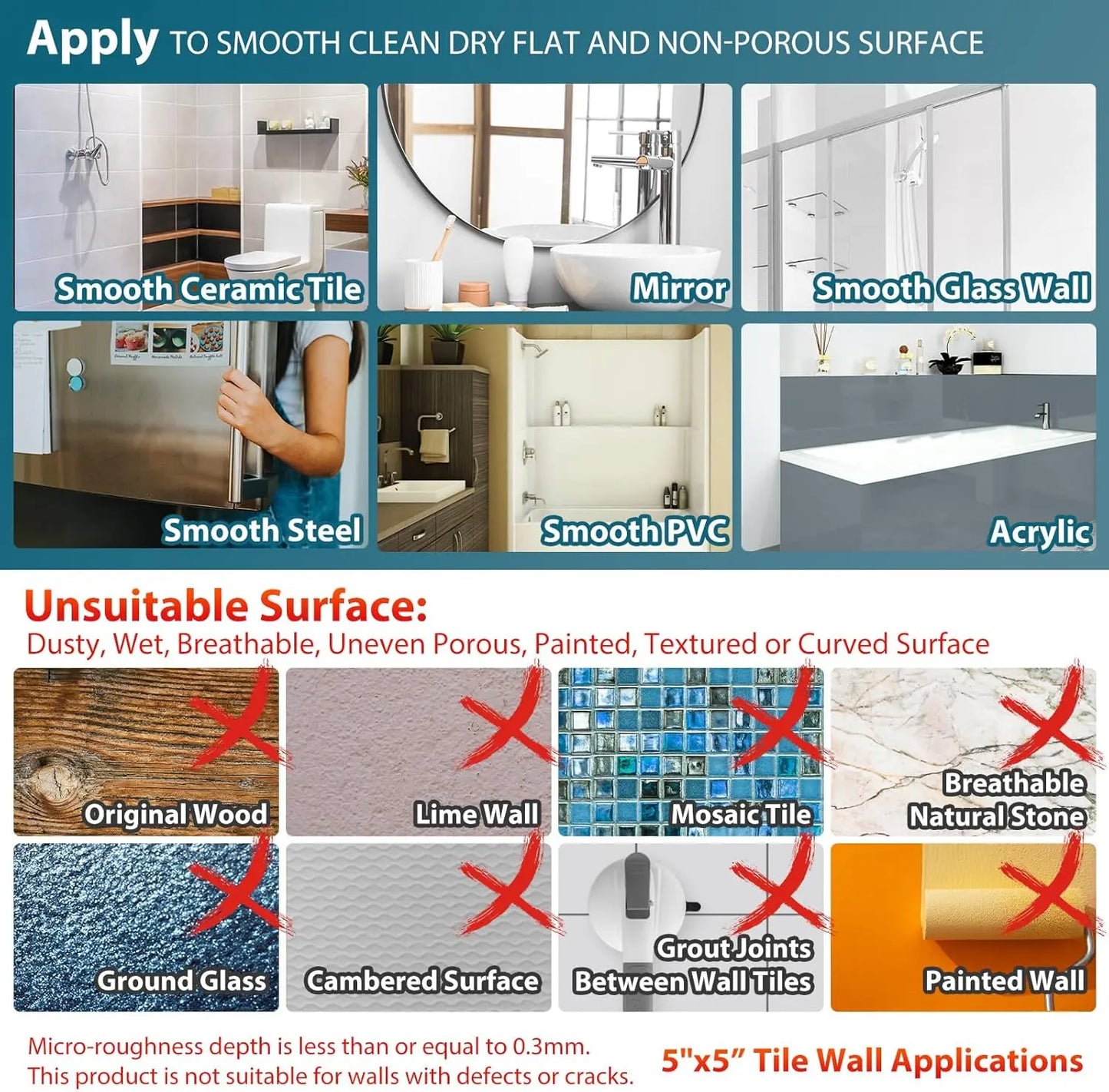 Bathtub Shower Grab Bar Set (2-Piece) Suction Cup Mounted Grab Bars