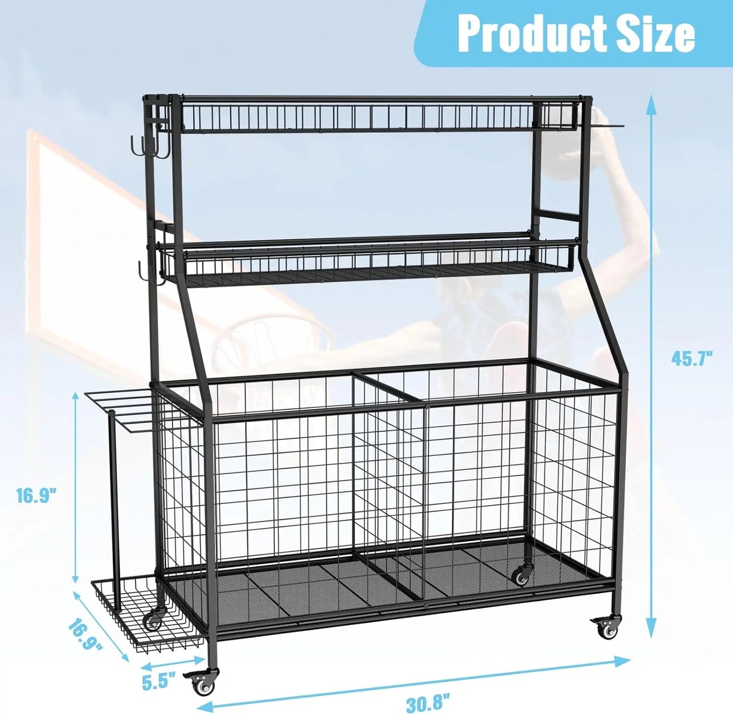 Sports Equipment Garage Storage Rack