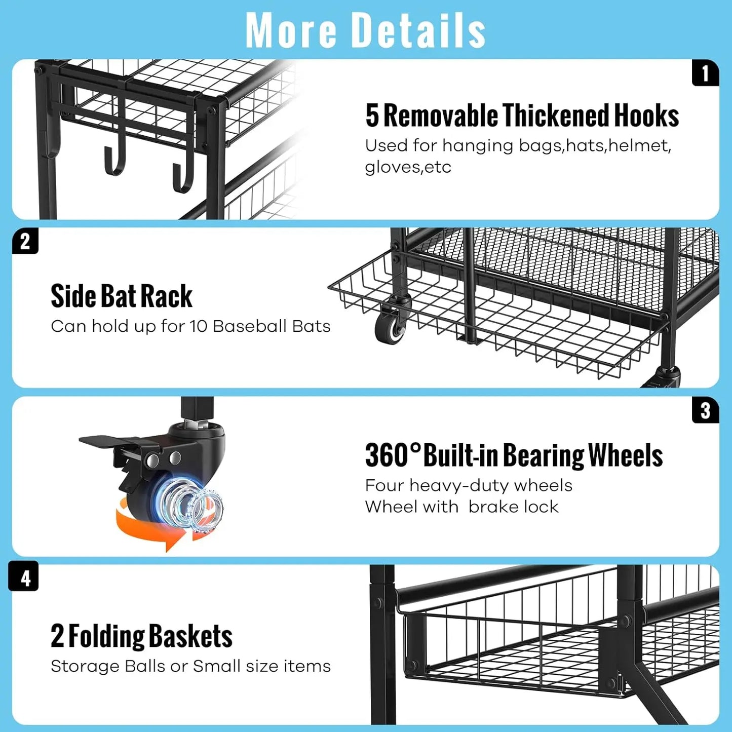 Sports Equipment Garage Storage Rack