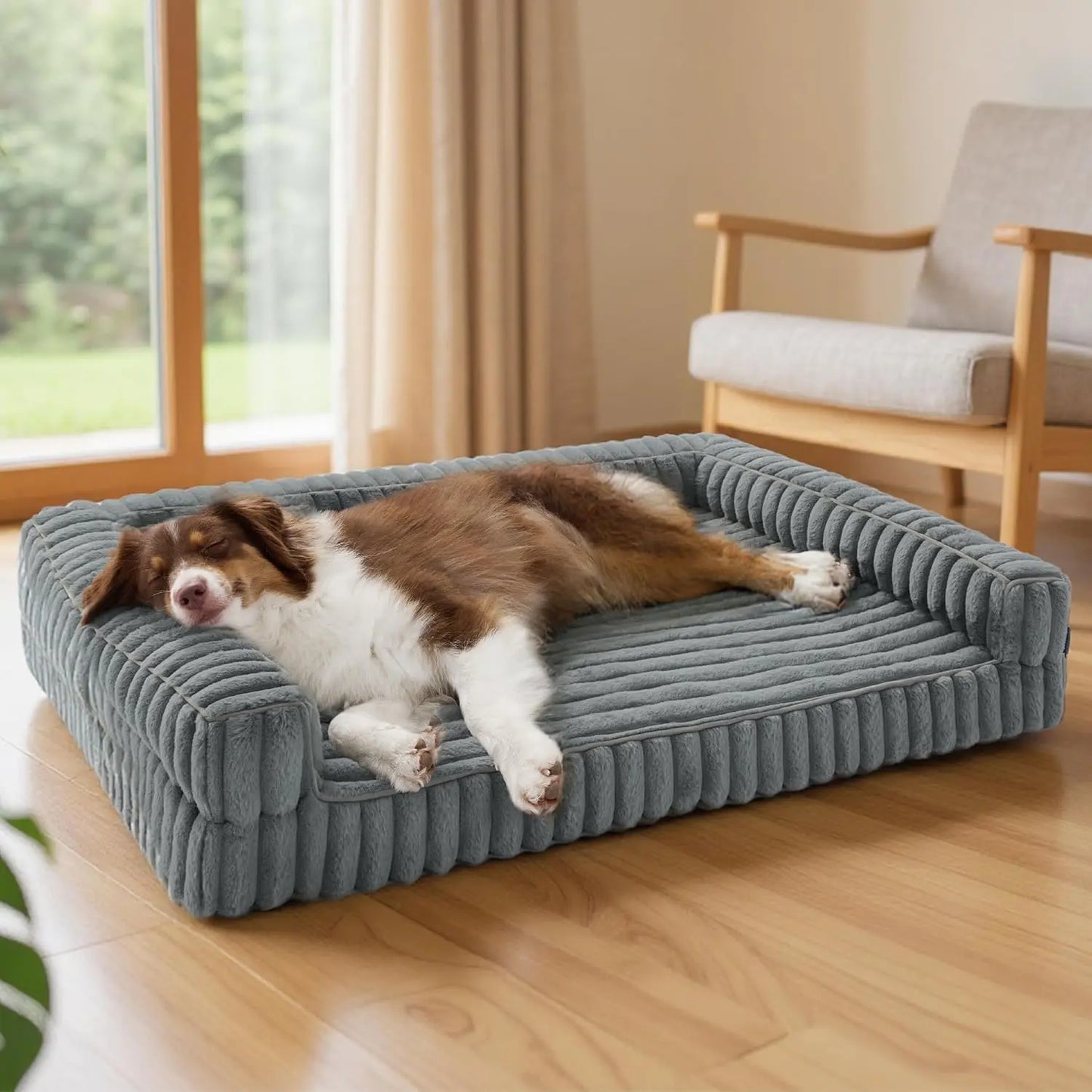 Waterproof Memory Foam Pet Bed with Protective Edging