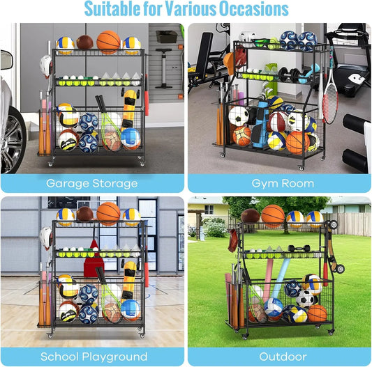 Sports Equipment Garage Storage Rack