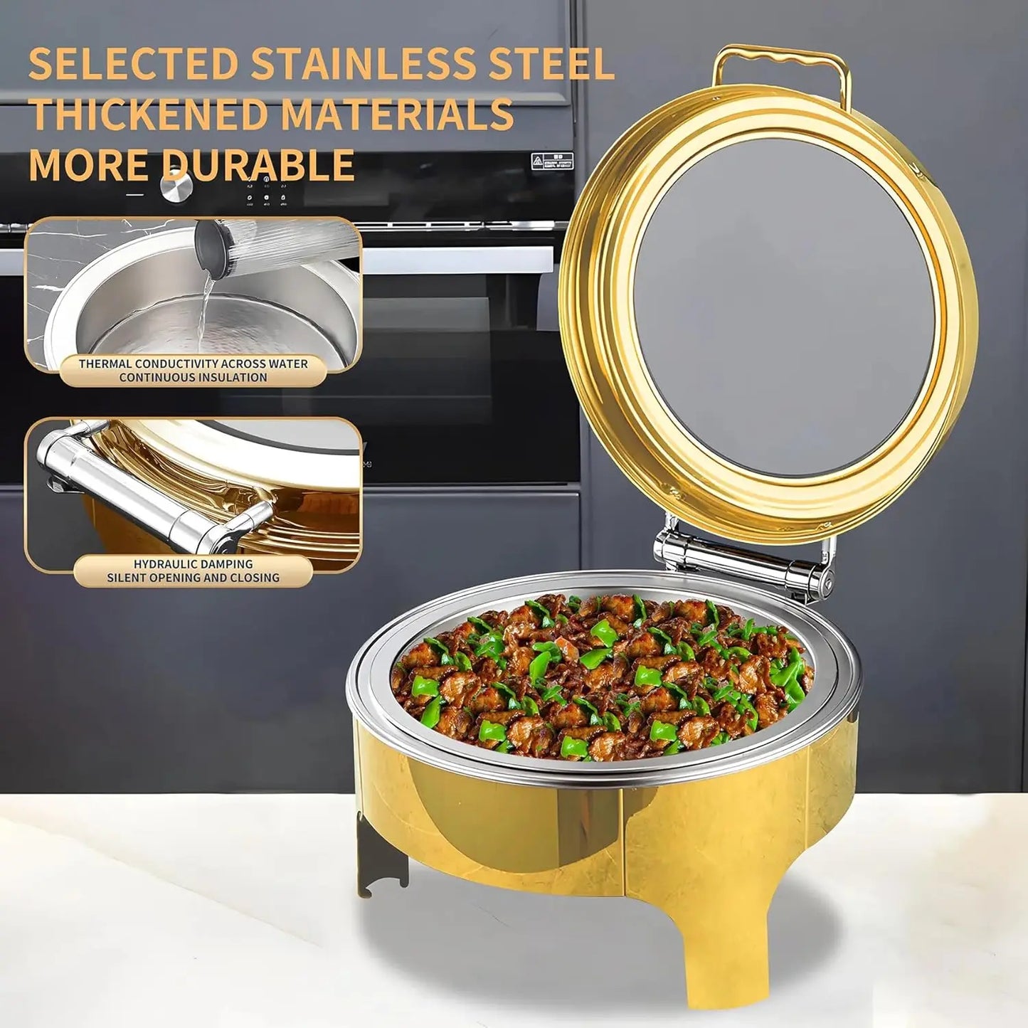 1-Piece 6.8-Quart Round Insulated Buffet Set