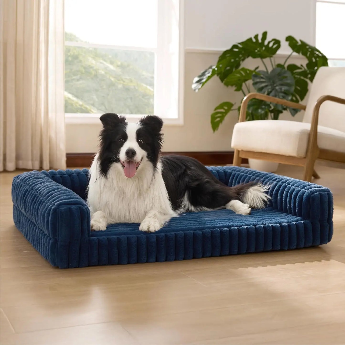 Waterproof Memory Foam Pet Bed with Protective Edging