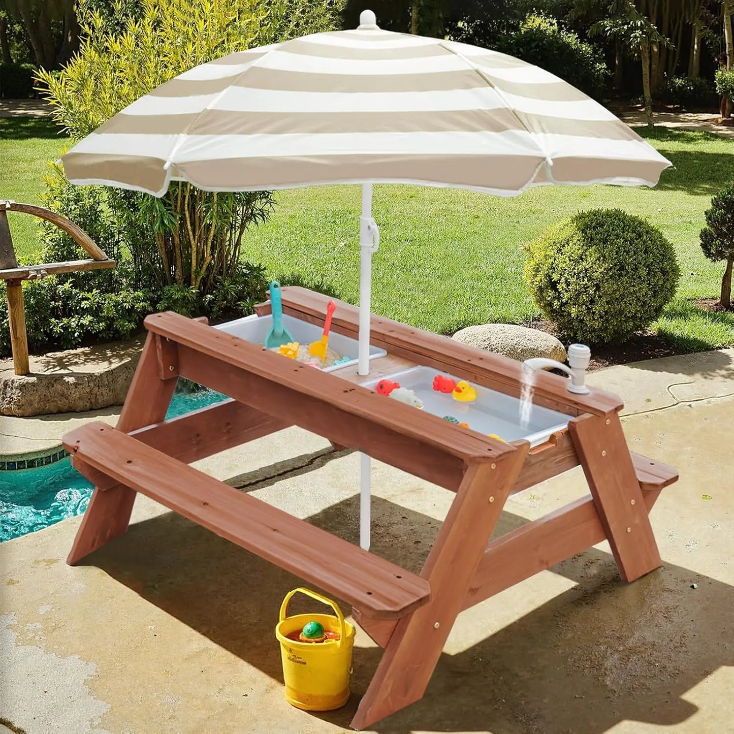 Children's Three-in-One Sand and Water Activity Table