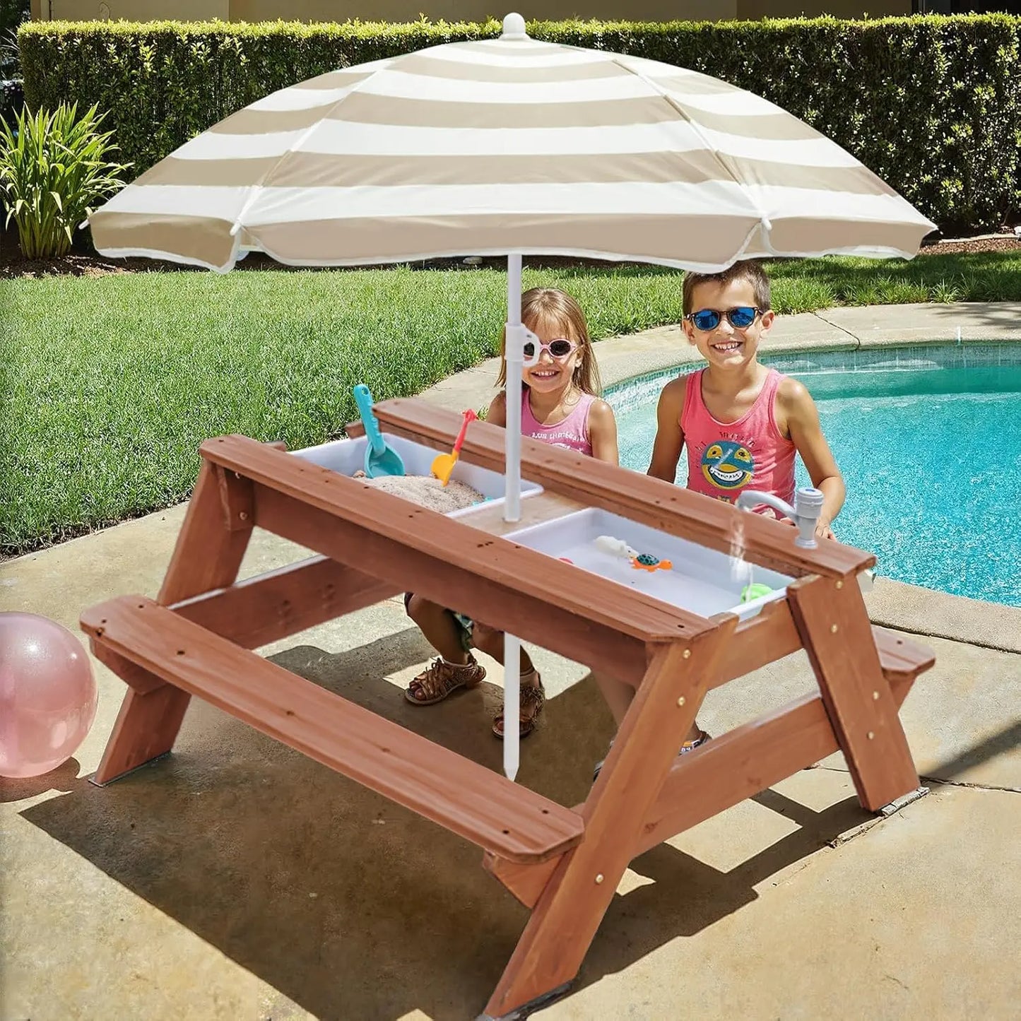 Children's Three-in-One Sand and Water Activity Table