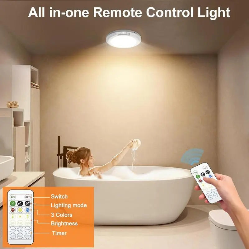 Magnetic Wireless Ceiling Light Battery Powered for Closet Shower Stairs Shed Hallway Porch Patio ect