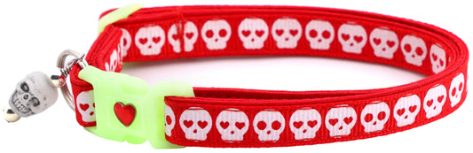 Leuchtendes Totenkopf-Sicherheits-Katzenhalsband