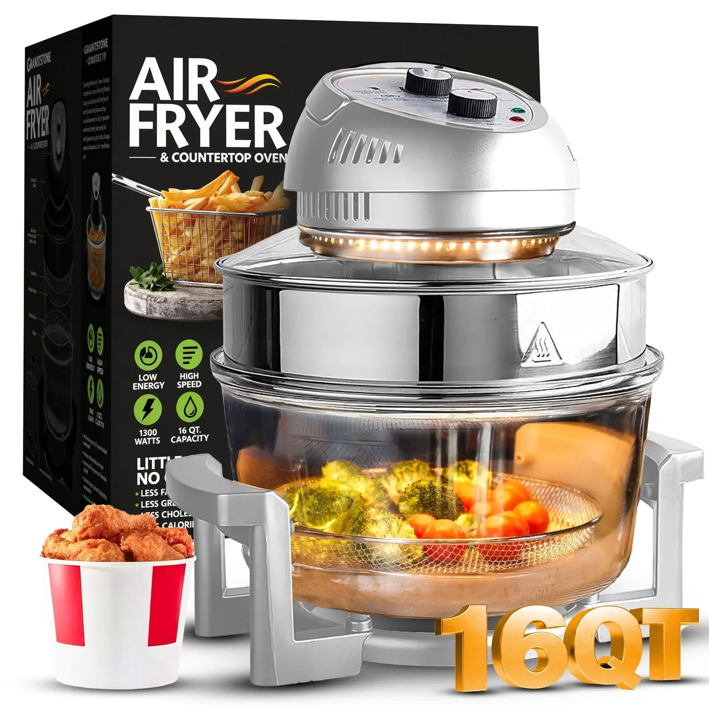 Family Size 16-Quart Healthy Air Fryer