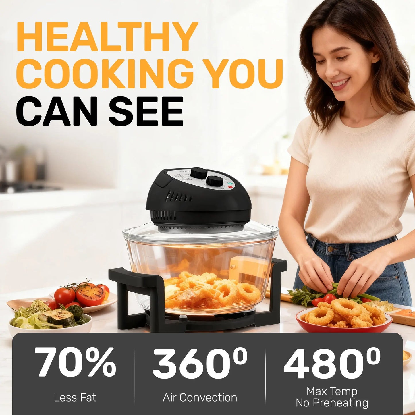 Family Size 16-Quart Healthy Air Fryer