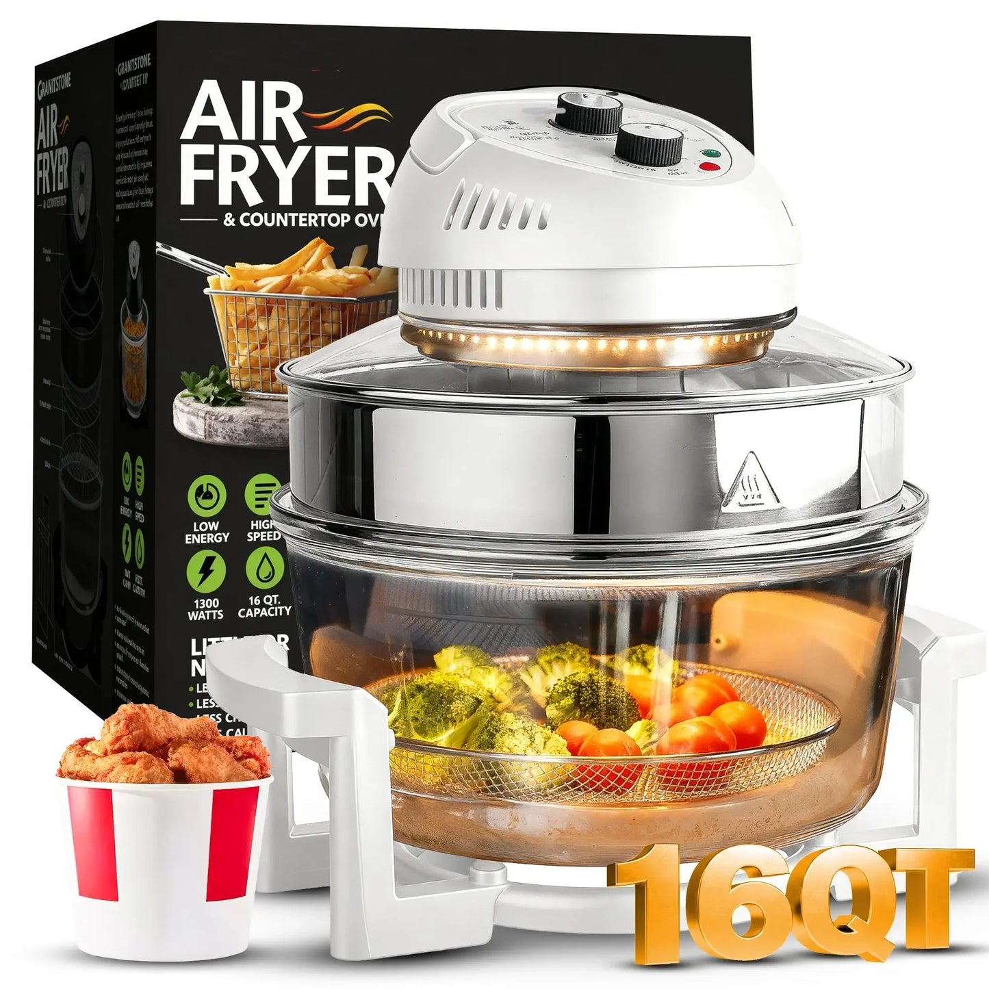 Family Size 16-Quart Healthy Air Fryer