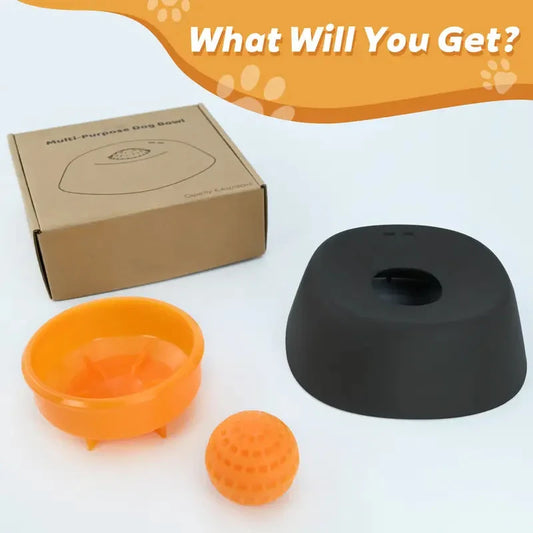 🐾Vet-Recommended Slow Feeder Bowl for Dogs & Cats - Interactive Anti-Gulping Pet Dish for Healthy Tummies